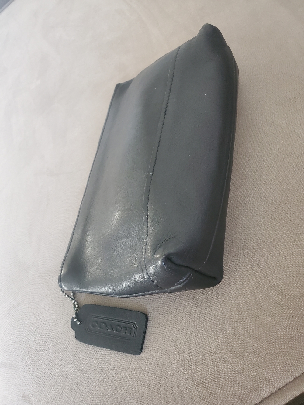 Vintage Coach Black Leather Wallet ,wristlet Womens